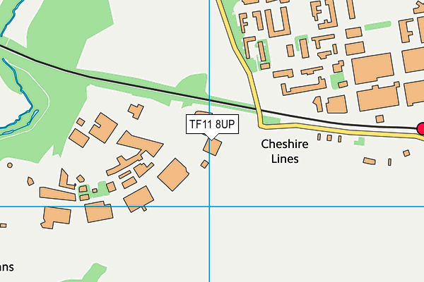 TF11 8UP map - OS VectorMap District (Ordnance Survey)