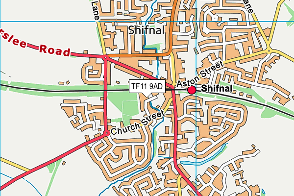 Map of SHIFNAL FARMERS' MARKET CIC at district scale