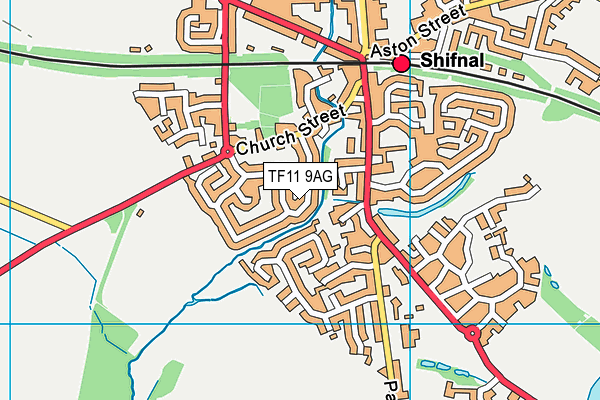 TF11 9AG map - OS VectorMap District (Ordnance Survey)