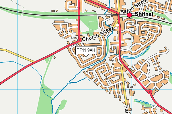 TF11 9AH map - OS VectorMap District (Ordnance Survey)