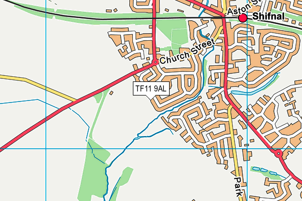 TF11 9AL map - OS VectorMap District (Ordnance Survey)