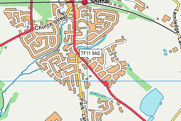 TF11 9AS map - OS VectorMap District (Ordnance Survey)