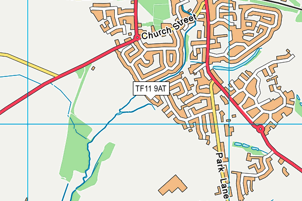 TF11 9AT map - OS VectorMap District (Ordnance Survey)