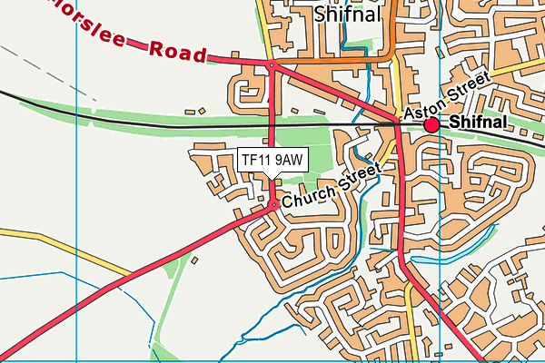 TF11 9AW map - OS VectorMap District (Ordnance Survey)