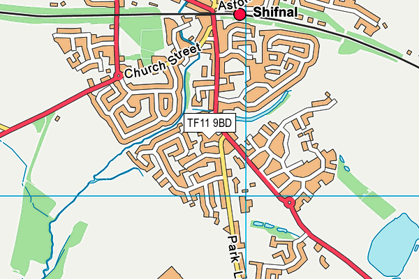 TF11 9BD map - OS VectorMap District (Ordnance Survey)