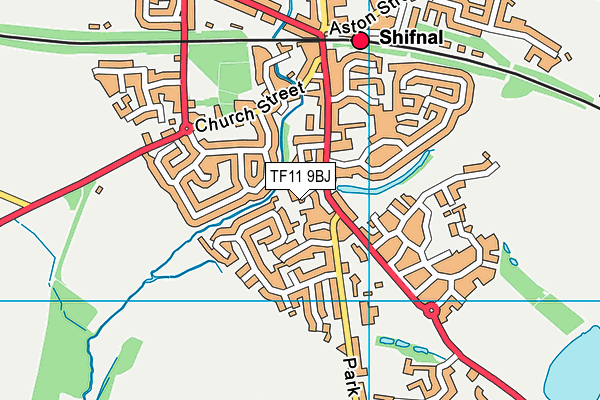 TF11 9BJ map - OS VectorMap District (Ordnance Survey)
