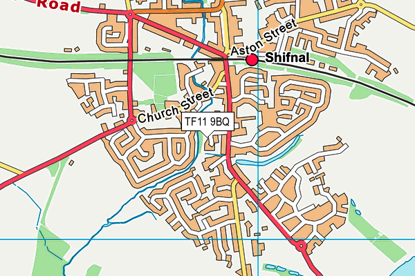TF11 9BQ map - OS VectorMap District (Ordnance Survey)