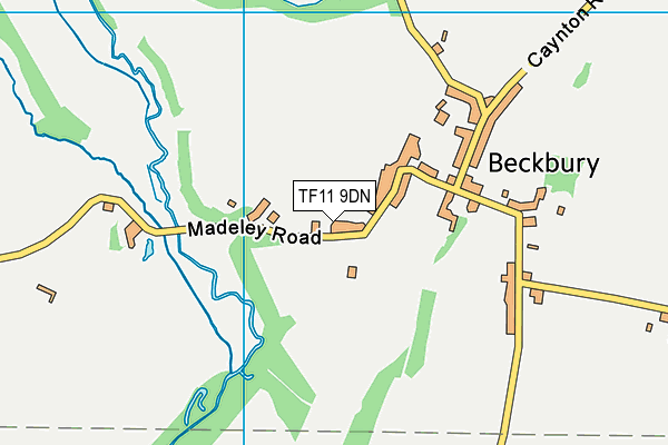 TF11 9DN map - OS VectorMap District (Ordnance Survey)