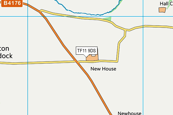 TF11 9DS map - OS VectorMap District (Ordnance Survey)