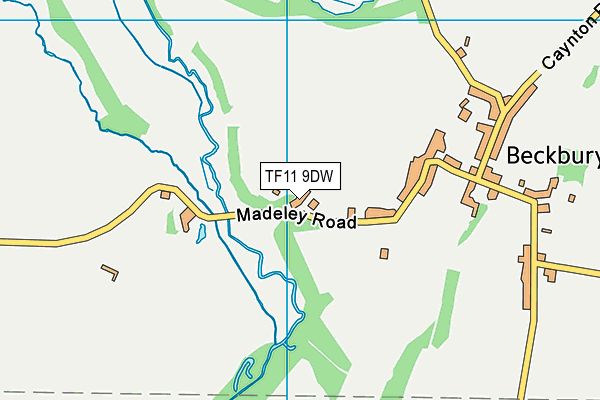 TF11 9DW map - OS VectorMap District (Ordnance Survey)