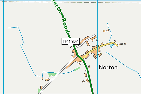 TF11 9DY map - OS VectorMap District (Ordnance Survey)