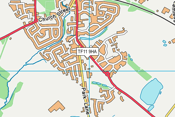 TF11 9HA map - OS VectorMap District (Ordnance Survey)