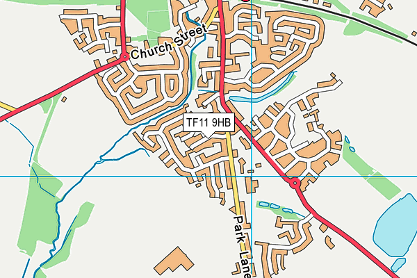 TF11 9HB map - OS VectorMap District (Ordnance Survey)