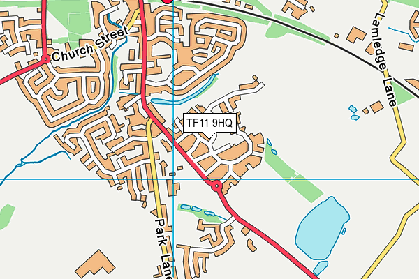 TF11 9HQ map - OS VectorMap District (Ordnance Survey)