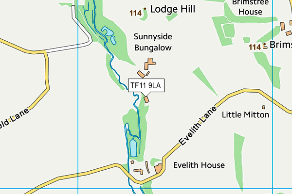 TF11 9LA map - OS VectorMap District (Ordnance Survey)