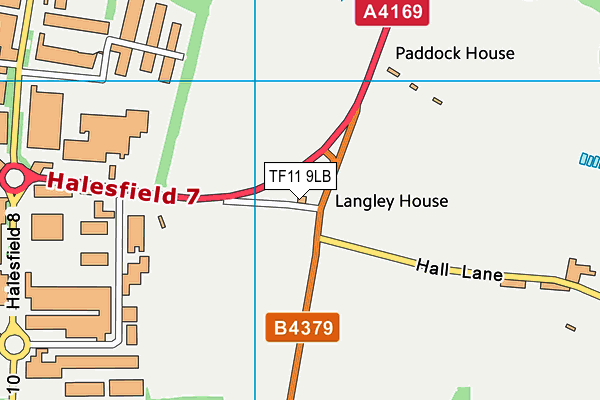 TF11 9LB map - OS VectorMap District (Ordnance Survey)