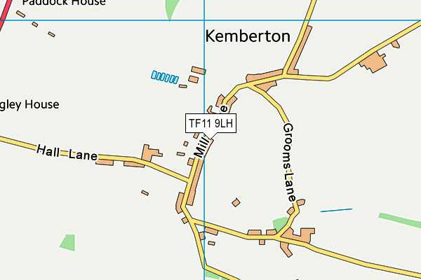 TF11 9LH map - OS VectorMap District (Ordnance Survey)