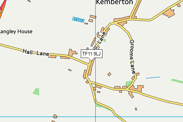 TF11 9LJ map - OS VectorMap District (Ordnance Survey)