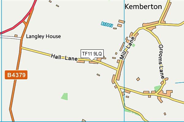TF11 9LQ map - OS VectorMap District (Ordnance Survey)