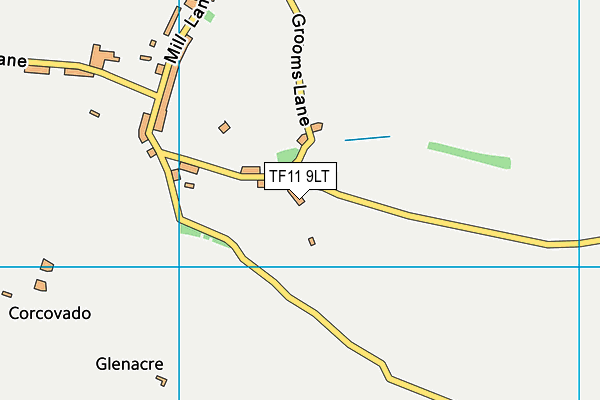 TF11 9LT map - OS VectorMap District (Ordnance Survey)