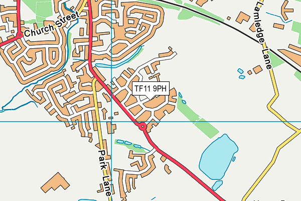 TF11 9PH map - OS VectorMap District (Ordnance Survey)
