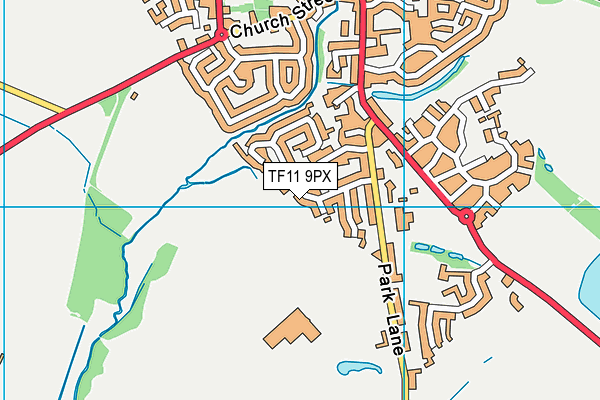TF11 9PX map - OS VectorMap District (Ordnance Survey)