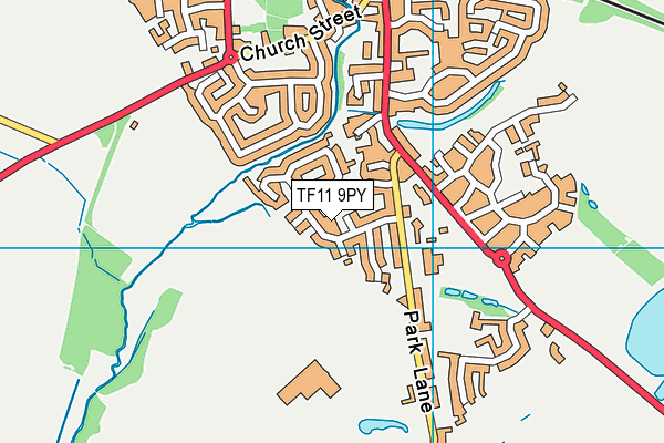 TF11 9PY map - OS VectorMap District (Ordnance Survey)