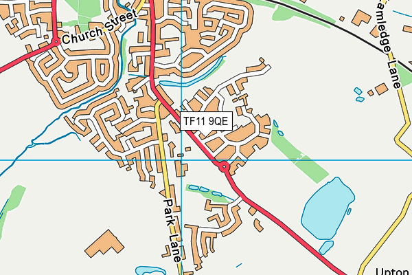 TF11 9QE map - OS VectorMap District (Ordnance Survey)