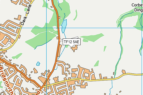 TF12 5AE map - OS VectorMap District (Ordnance Survey)