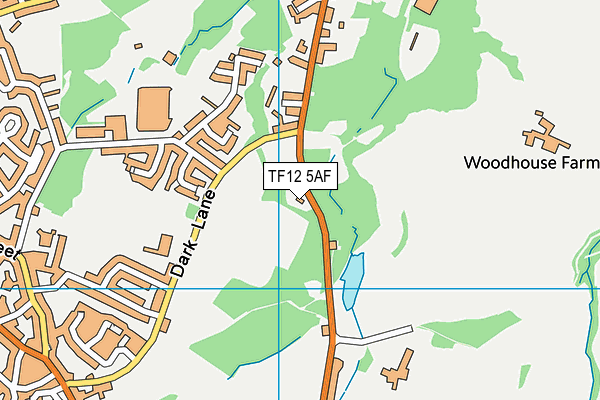 TF12 5AF map - OS VectorMap District (Ordnance Survey)