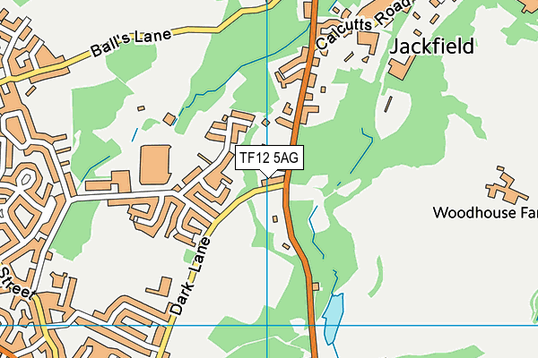 TF12 5AG map - OS VectorMap District (Ordnance Survey)