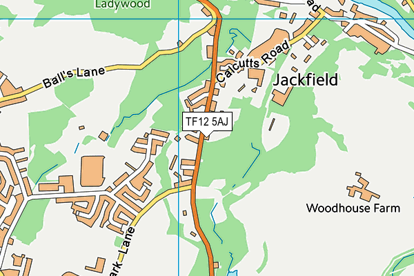 TF12 5AJ map - OS VectorMap District (Ordnance Survey)