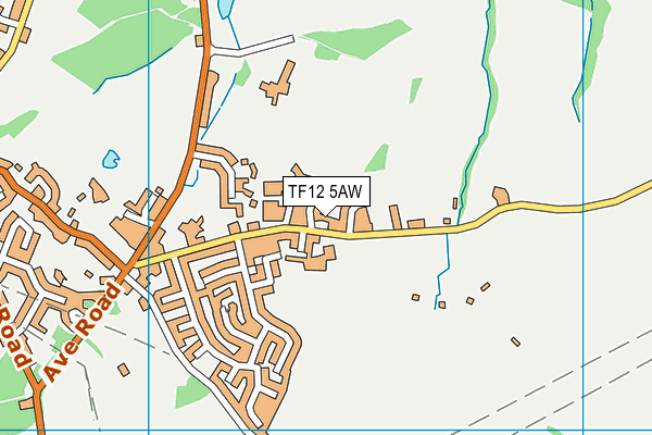 TF12 5AW map - OS VectorMap District (Ordnance Survey)