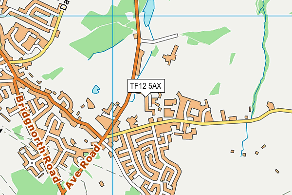 TF12 5AX map - OS VectorMap District (Ordnance Survey)