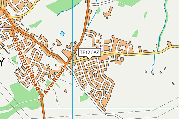 TF12 5AZ map - OS VectorMap District (Ordnance Survey)