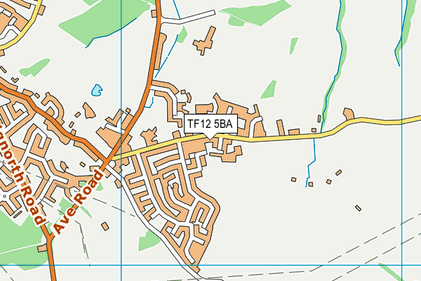 TF12 5BA map - OS VectorMap District (Ordnance Survey)