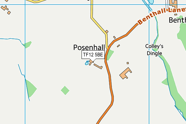 TF12 5BE map - OS VectorMap District (Ordnance Survey)