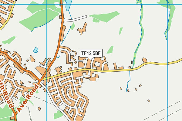 TF12 5BF map - OS VectorMap District (Ordnance Survey)