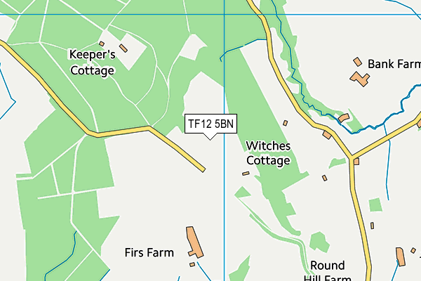 TF12 5BN map - OS VectorMap District (Ordnance Survey)