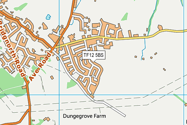 TF12 5BS map - OS VectorMap District (Ordnance Survey)