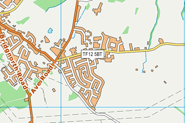 TF12 5BT map - OS VectorMap District (Ordnance Survey)
