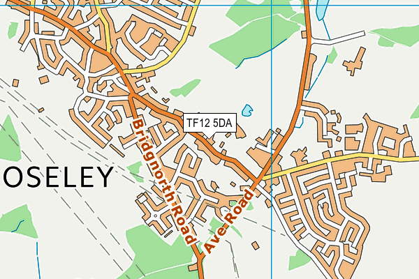 TF12 5DA map - OS VectorMap District (Ordnance Survey)