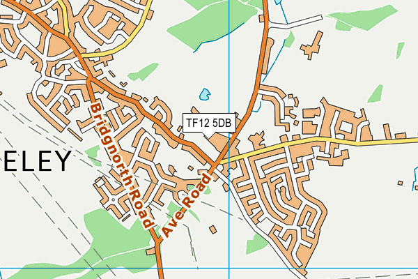 TF12 5DB map - OS VectorMap District (Ordnance Survey)