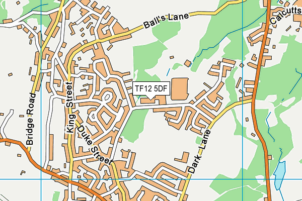 TF12 5DF map - OS VectorMap District (Ordnance Survey)