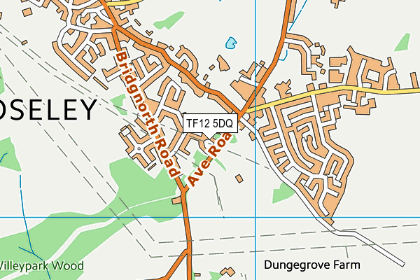 TF12 5DQ map - OS VectorMap District (Ordnance Survey)