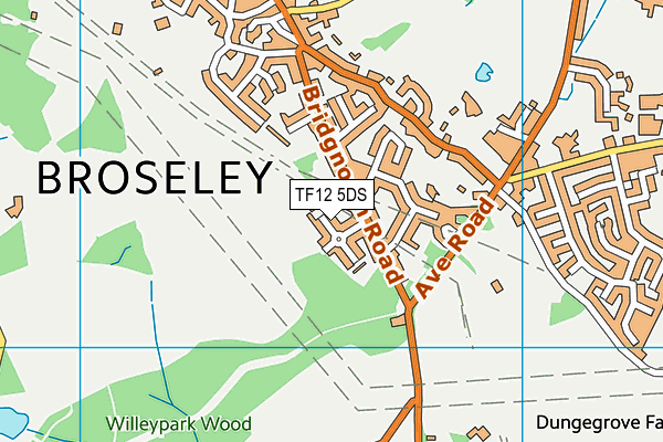 TF12 5DS map - OS VectorMap District (Ordnance Survey)