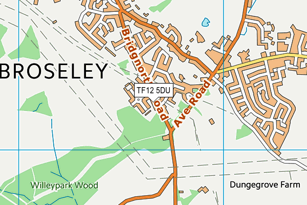 TF12 5DU map - OS VectorMap District (Ordnance Survey)