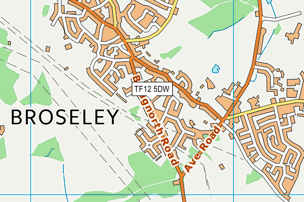 TF12 5DW map - OS VectorMap District (Ordnance Survey)