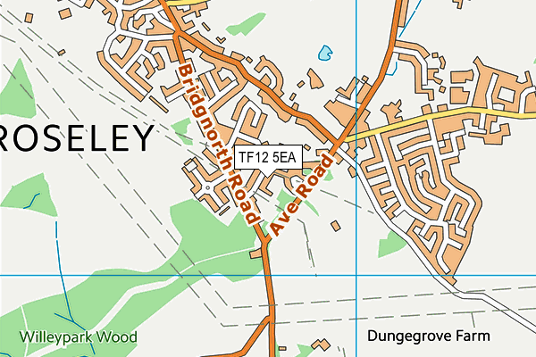 TF12 5EA map - OS VectorMap District (Ordnance Survey)