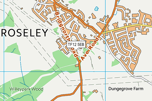 TF12 5EB map - OS VectorMap District (Ordnance Survey)